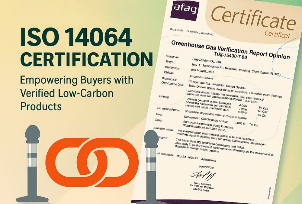 ISO 14064 Certified Supplier | PINKBRAND’s GHG-Verified Stanchions and Plastic Chains for Sustainable Procurement