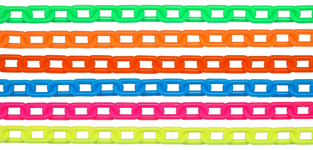 Neon Chains _Fluorescent Plastic Chains for Safety