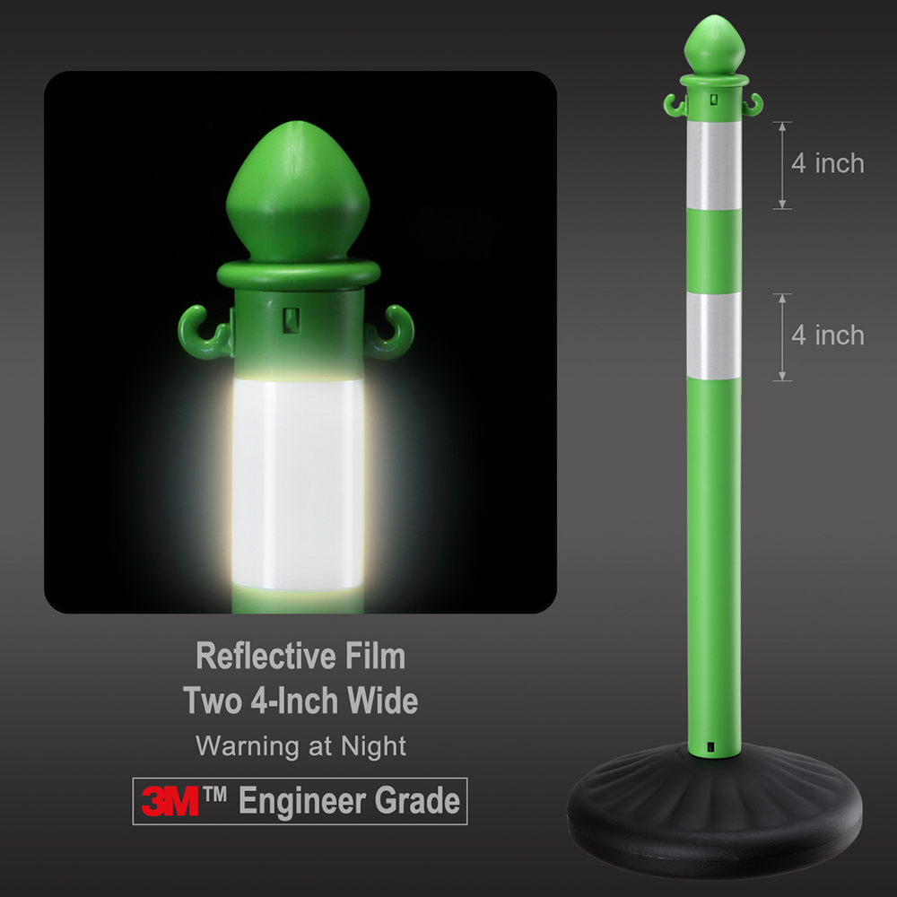 An assortment of plastic chains in various colors and sizes on display.