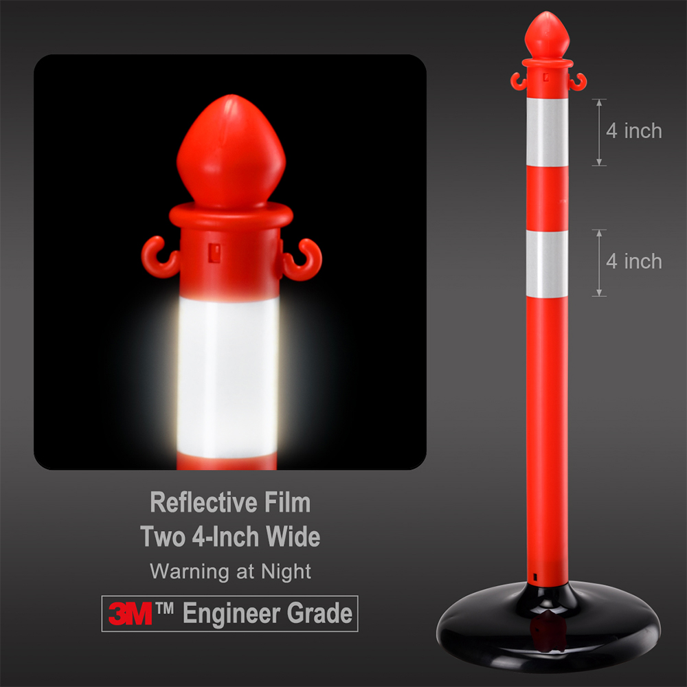 An assortment of plastic chains in various colors and sizes on display.